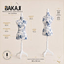 Manichino Sartoriale Femminile con 50 Spilli Modello Capri Sartoria Donna in Schiuma PE Bianco e Blu     