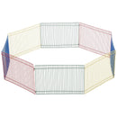 Recinto Recinzione per Animali Domestici 8pz 69x69x23 cm in Metallo Multicolor