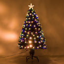 Albero di Natale Artificiale 120 cm 130 Rami in PVC con LED Verde 
