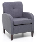 Poltrona Imbottita 64x66x82 cm in Tessuto Blu