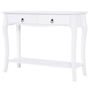 Tavolo Consolle per Ingresso Bianco Opaco 100x33x76 cm 