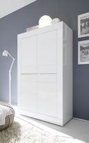 Mobile Alto da Salotto 4 Porte 102x43x162cm TFT  Basic Bianco Lucido