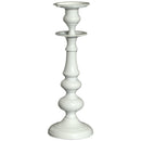 Portacandele in alluminio bianco 1p cm Ø13xh37