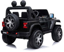 Macchina Elettrica per Bambini 12V 2 Posti con Licenza Jeep Wrangler Rubicon Nera