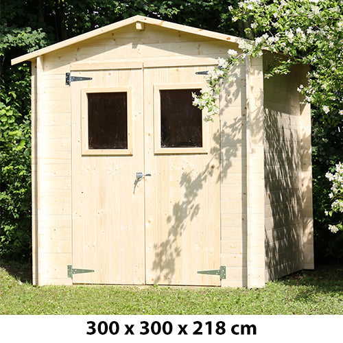 House Box Abri en Bois pour Outils avec 2 Portes et Fenêtres 300X300X218Cm  prezzo