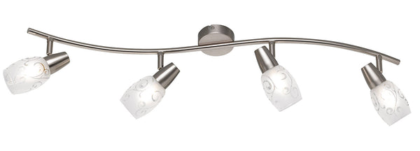 Plafoniera da Interno Attacco E14 in Metallo Nichel Opaco acquista