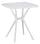 Table de jardin carrée 70x70 cm en polystyrène blanc