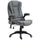 Chaise de bureau relax présidentielle massante grise