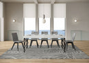 Tavolo Allungabile 140-400x90x77 cm Karamay Premium Bianco Frassino Telaio Antracite 