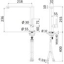 Rubinetto Miscelatore Monocomando Girevole Lavello Alto in Ottone Mariani Soft Cromato