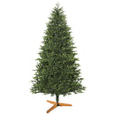 Albero di Natale Artificiale Folto Realistico Ø110x180 cm con 732 Rami in PE e Base Pieghevole in Legno Verde      