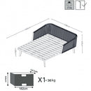 Divano Letto Cancun 139x160x70 h cm in Alluminio Antracite
