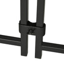 Recinto per Cani di Piccola e Media Taglia 122x122x138 cm con Tettuccio in Acciaio Nero