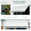 Tenda da Sole a Bracci Regolabile 200x295 cm in Alluminio e Poliestere Crema