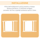 Cancelletto di Sicurezza per Cani Estensibile con Chiusura Automatica 75-103x76 cm Grigio 