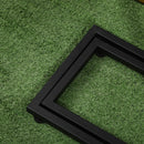 Set 2 Tavolini da Giardino in Metallo e Legno di Pino