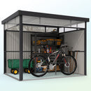 Capanno da Giardino con Lucernario in Acrilico 200x258x201 cm in Acciaio Grigio Scuro   