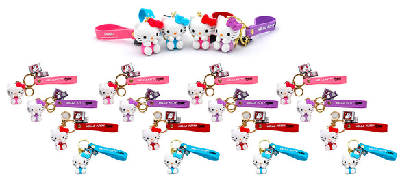 online Set 24 Portachiavi Hello Kitty 3D in Silicone per Bambini Varie Colorazioni