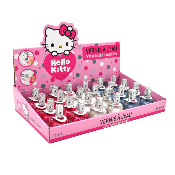 acquista Set 24 Smalti Hello Kitty per Bambini a Base Acqua 10 ml Rosa Blu e Bianco
