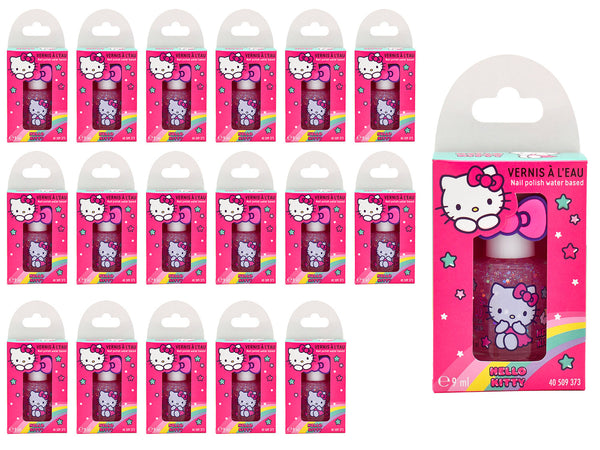 Set 18 Smalti Hello Kitty con Anello per Bambini a Base Acqua 9 ml Rosa Chiaro acquista