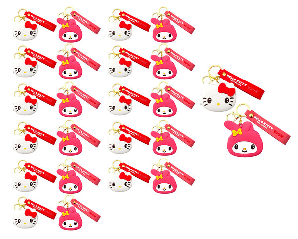 Set 24 Portamonete Hello Kitty per Bambini in Silicone Rosa e Bianco online