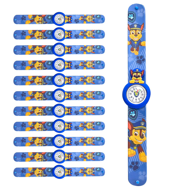 Set 12 Orologi da Polso Bracciale per Bambini Paw Patrol Blu sconto