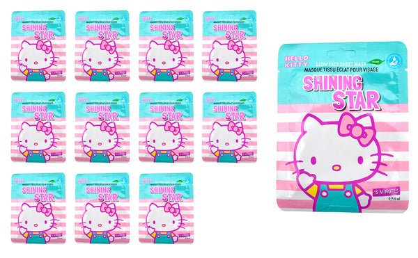 Set 12 Maschere Viso per Bambini Hello Kitty 25 ml Shining Star prezzo