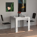 Tavolo da Pranzo Quadrato Allungabile 90x90 in Legno Bianco con Apertura a Libro-3