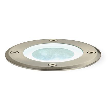 Petite Lampe Ronde Walk-over en Acier et Couleur Argent pour Route Extérieure Ligne Livos prezzo