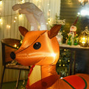 Babbo Natale Gonfiabile 310x78x148 cm con Luci LED Slitta e Renna per Esterno 