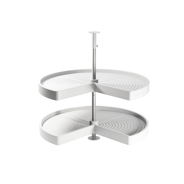 Panier tournant Ø71 cm en plastique blanc et aluminium Emuca pour meuble de cuisine 80 cm online