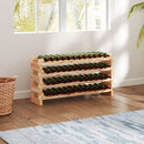 Cantinetta Portabottiglia 4 Ripiani per 48 Bottiglie di Vino 114x28x56,5 cm in Legno di Pino  
