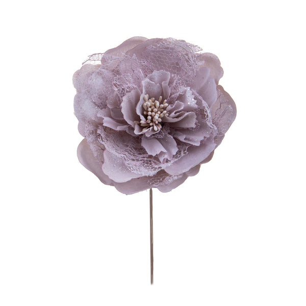 prezzo Set de 24 Pics Pivoine à Paillettes 16 cm