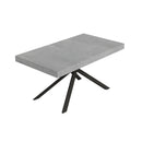 Tavolo Allungabile 160-264x90x74 cm Niket Cemento Gambe Antracite