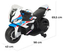 Moto Elettrica per Bambini 12V con Licenza BMW S1000 RR Bianca