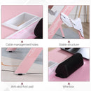 Scrivania da Gaming 110x59x75 cm in MDF e Metallo Rosa