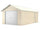 Cabane de jardin en tôle d'acier 438x721x324 cm Beige
