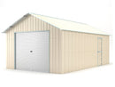 Casetta Box da Giardino in Lamiera di Acciaio 438x721x324 cm Beige