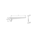 Supporto per Ripiano di Legno/Vetro Profilo a Passo 50 mm 400 mm Acciaio Bianco 20 Pezzi Emuca