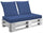 Coussins pour Palettes 120x80 cm Assise et Dossier en Simili Cuir Mariotti Belem Bleu