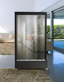 Cascata a Finestra Verticale 115x36xH190 cm in Acciao e Vetro Nera