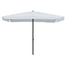 Ombrellone Rettangolare da Giardino 2x3 m Palo Ø48 mm Struttura in Acciaio Esterno Bianco