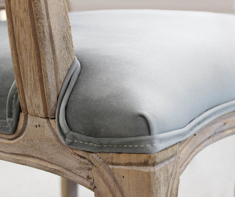 Poltrona Charlene in Velluto Grigio 55x51x100 h cm in Velluto Grigio