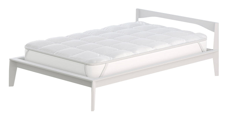 Topper Trapuntato 300 gr/mq con Elastici Fancy Bianco Varie Misure