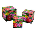 Set 3 Scatole in Similpelle multicolor quadro 