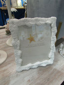 Cornice Corallo 25,7x2,5x30,5 cm in Resina e Vetro Bianco