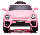 Macchina Elettrica per Bambini 12V con Licenza Volkswagen Maggiolino Beetle Small Rosa