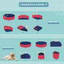 Piscina Pieghevole per Cani in PVC Rosso Ø140x30h cm 