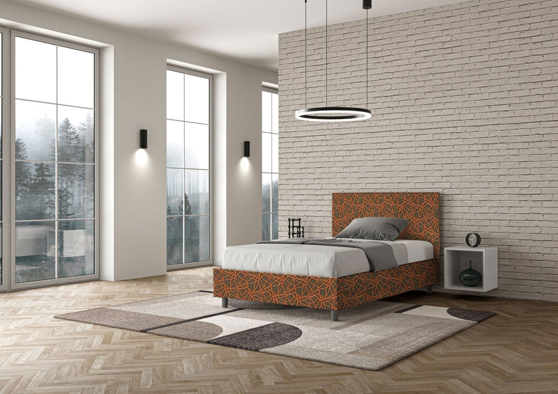 Letto 1 Piazza e Mezzo Adele Era 04 Arancione Varie Misure