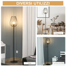 Lampada da Terra con Paralume in Metallo E27 Ø27,5x159 cm  Nera